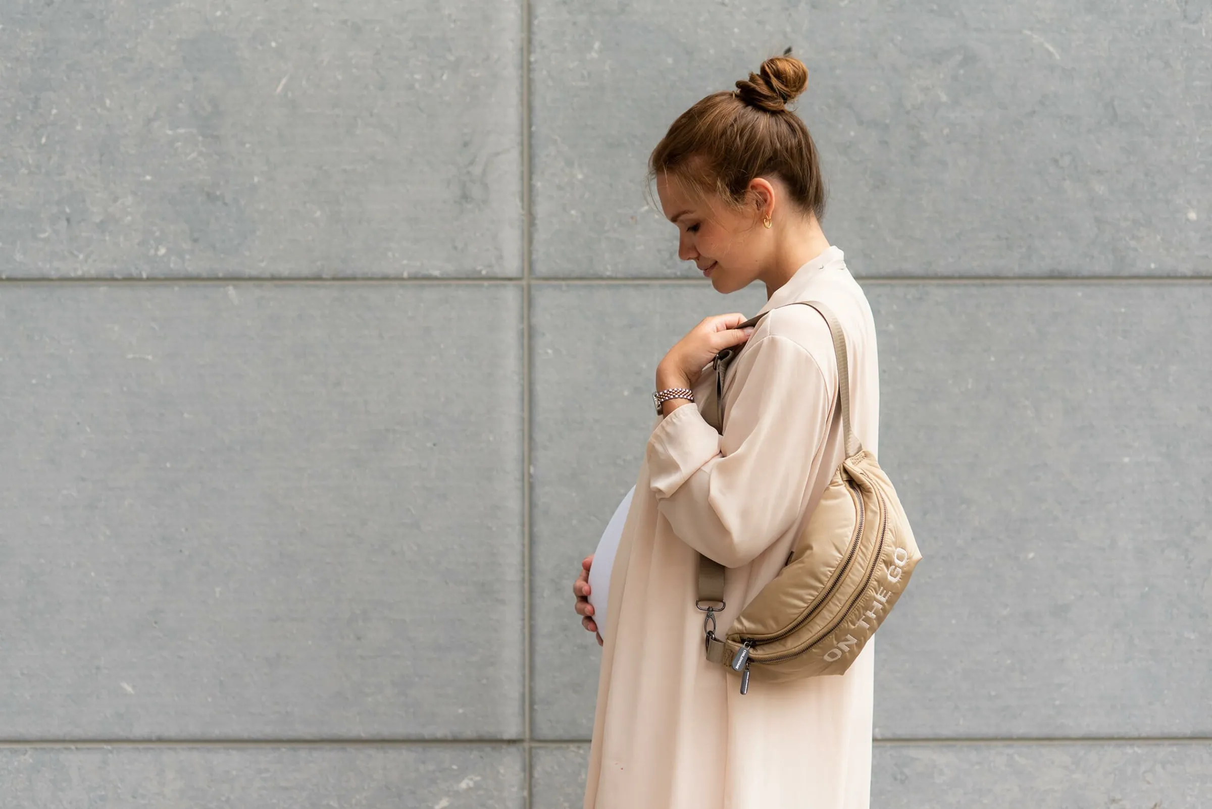 Childhome Banana Bag|Banana Bag-Banana Bag On The Go Sac De Hanche - Matelassé - Beige