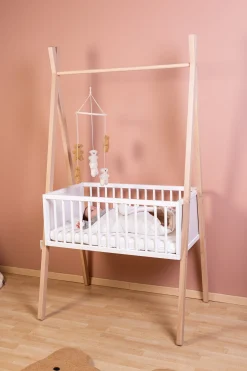 Childhome Cintres & Portes-vêtements|Berceaux & Cododos-Berceau Tipi 50x90 Cm + Etagère