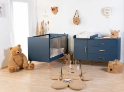 Childhome Lits D'enfant Et De Bébé|Bold Blue-Bold Blue - Lit Evolutif - 70x140 Cm + Lattes