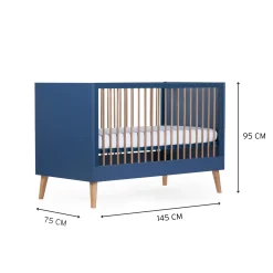 Childhome Lits D'enfant Et De Bébé|Bold Blue-Bold Blue - Lit Evolutif - 70x140 Cm + Lattes