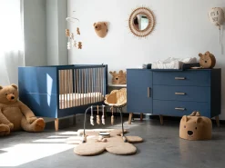 Childhome Lits D'enfant Et De Bébé|Bold Blue-Bold Blue - Lit Evolutif - 70x140 Cm + Lattes