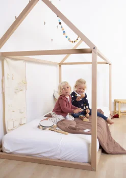 Childhome Lits D'enfant Et De Bébé|Tipi-Cadre de lit 90x200cm Maison naturelle