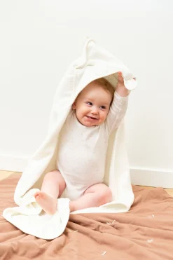 Childhome Capes De Bain-Cape De Bain + Gant - 80x80 Cm - Muslin / Terry Teddy