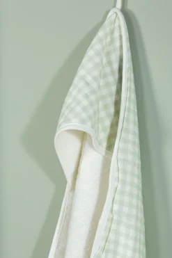Childhome Capes De Bain-Cape De Bain + Gant - 80x80 Cm - Jersey - Forêt - Mousseline