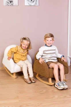 Childhome Fauteuils À Bascule|Chaises Enfants-Chaise A Bascule Pour Enfants - Teddy - Brun Naturel