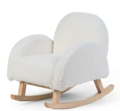 Childhome Chaises Enfants|Fauteuils À Bascule-Chaise A Bascule Pour Enfants - Teddy - Ecru Naturel