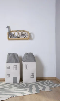 Childhome Paniers De Rangement-Coffre à jouets House gris cassé