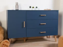 Childhome Commodes|Bold Blue-Commode 4 tiroirs Bleu gras