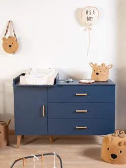 Childhome Commodes|Bold Blue-Commode 4 tiroirs Bleu gras