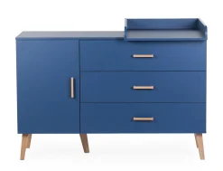 Childhome Commodes|Bold Blue-Commode 4 tiroirs Bleu gras