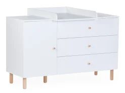 Childhome Commodes|Wonder White-Commode 4 tiroirs Wonder white