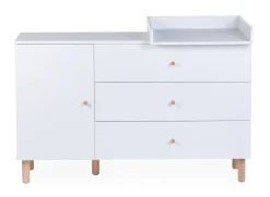Childhome Commodes|Wonder White-Commode 4 tiroirs Wonder white
