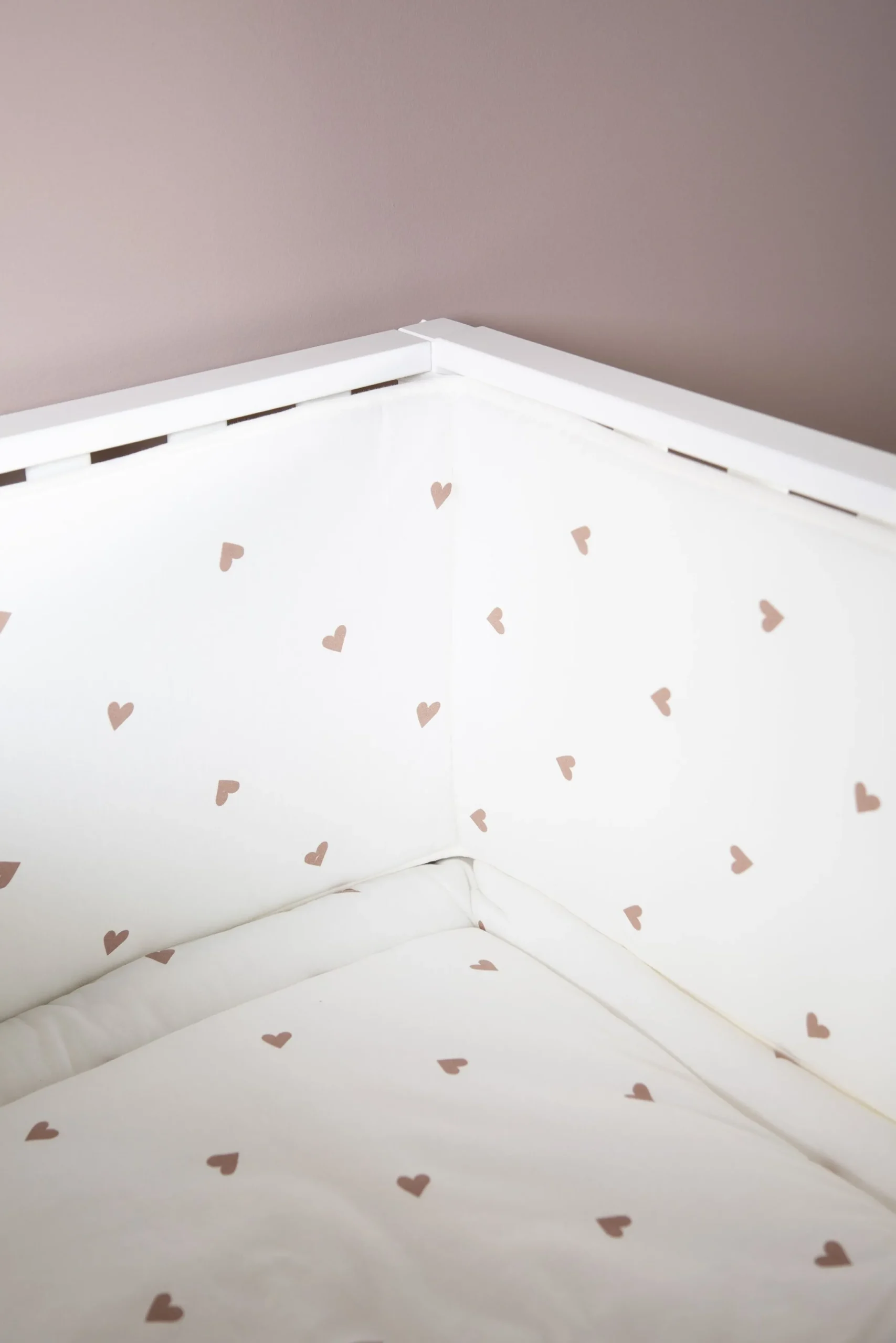Childhome Protection Parc-Contour De Parc - 35x340 Cm - Jersey + Mousseline - Hearts