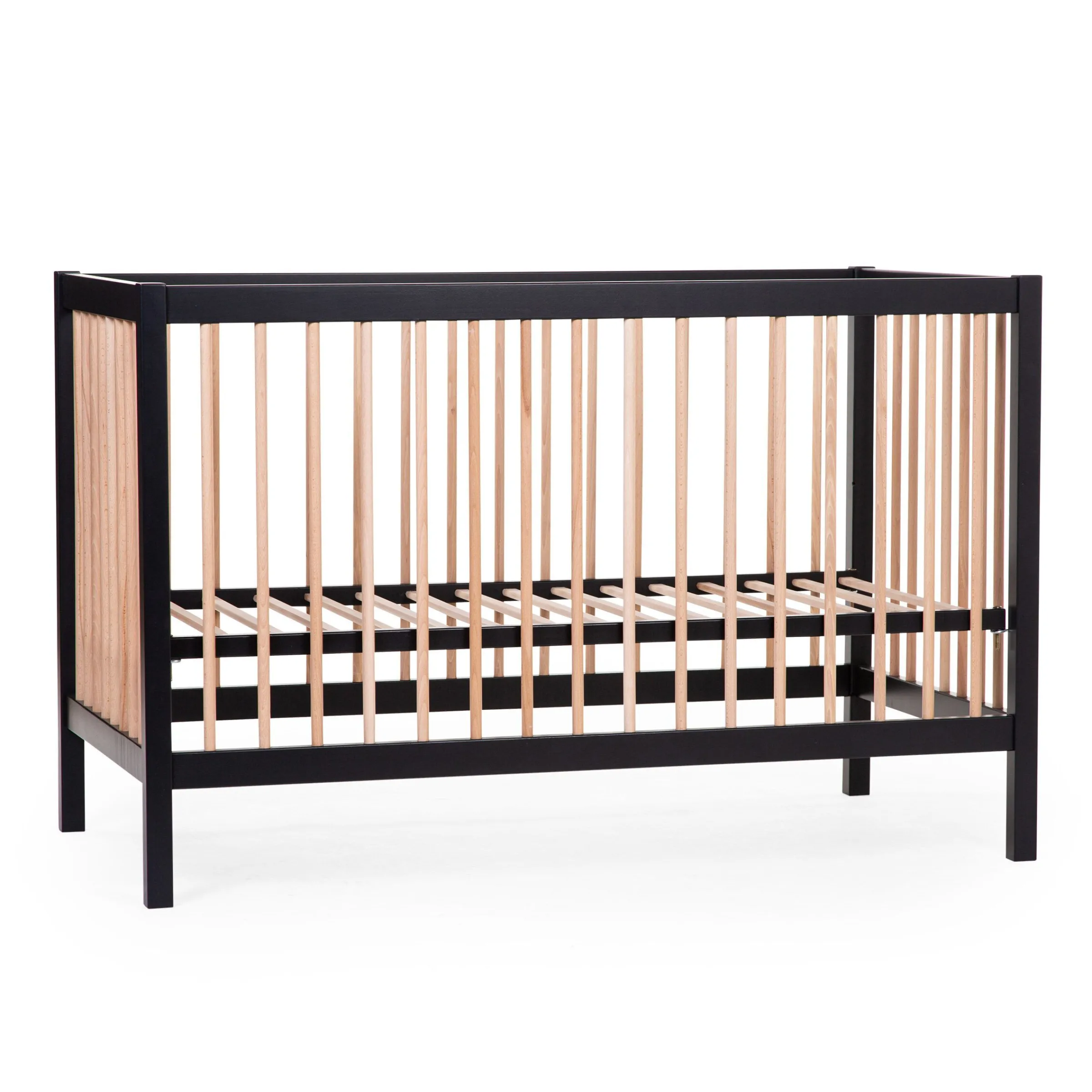 Childhome Lits D'enfant Et De Bébé-COT 97 - Lit de bébé - 120x60Cm – Noir Naturel