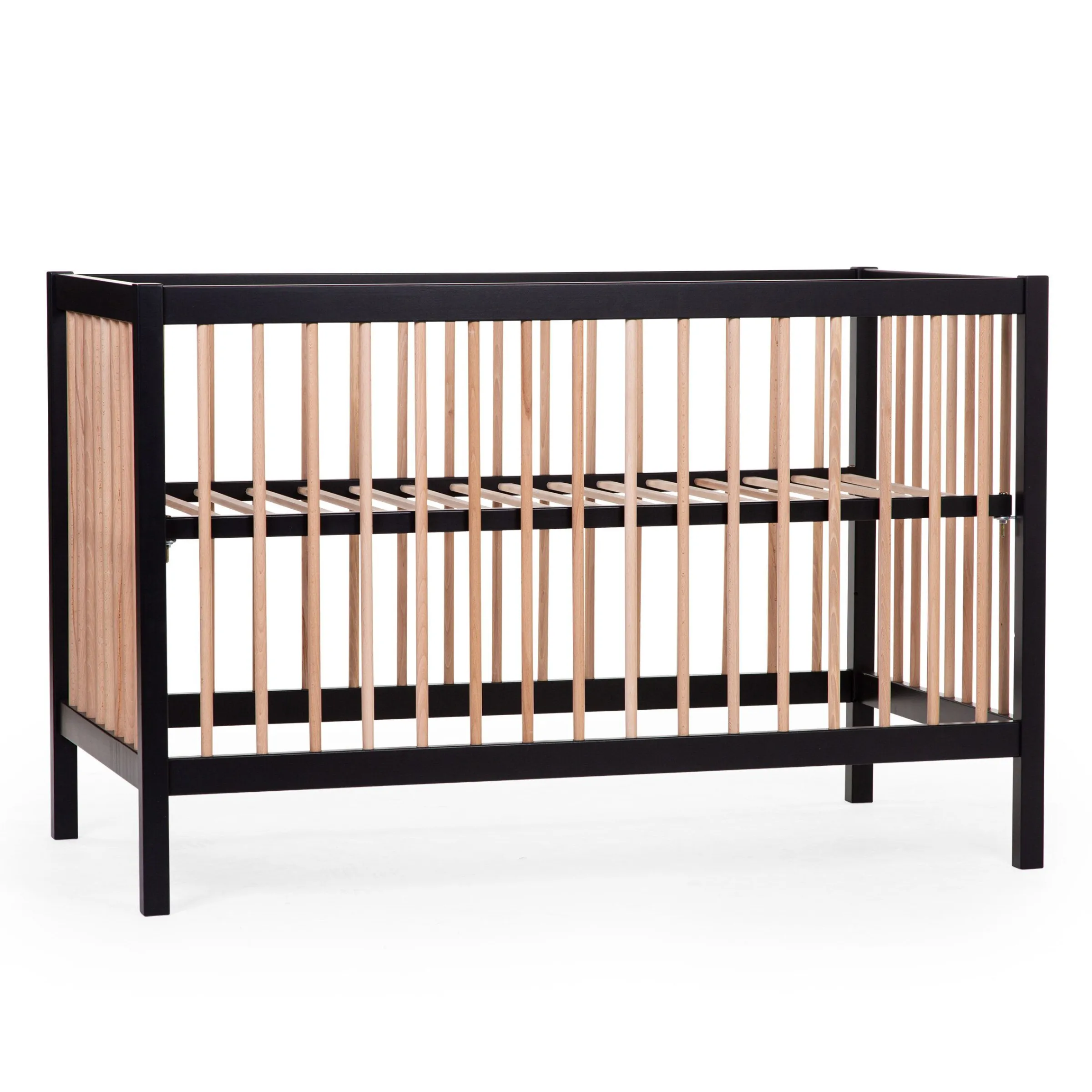 Childhome Lits D'enfant Et De Bébé-COT 97 - Lit de bébé - 120x60Cm – Noir Naturel