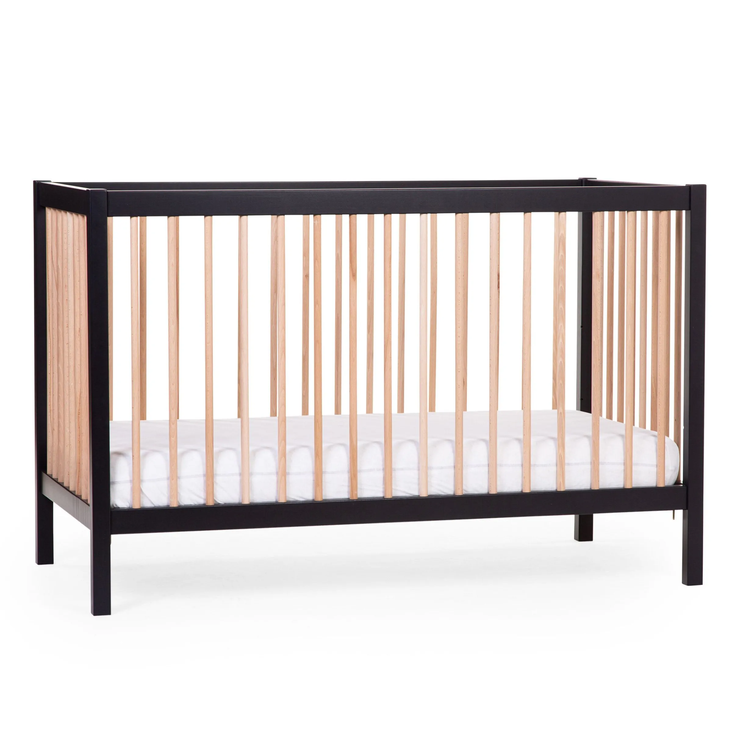 Childhome Lits D'enfant Et De Bébé-COT 97 - Lit de bébé - 120x60Cm – Noir Naturel