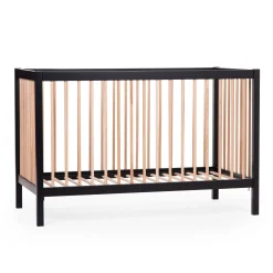 Childhome Lits D'enfant Et De Bébé-COT 97 - Lit de bébé - 120x60Cm – Noir Naturel