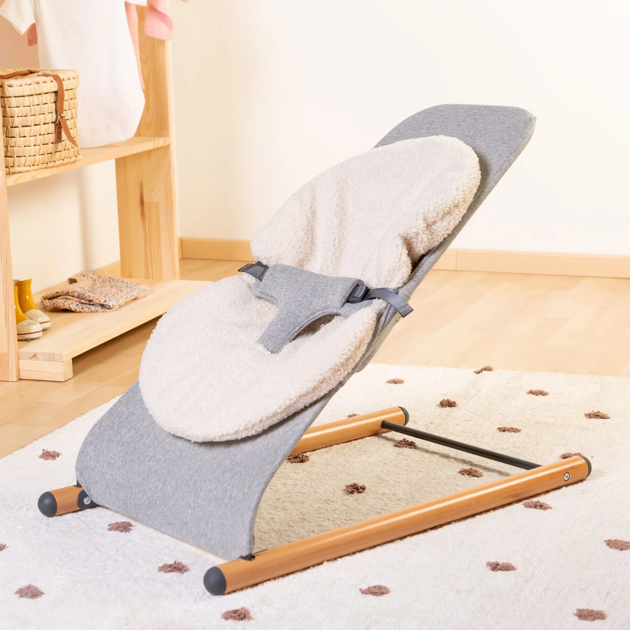 Childhome Habillages-Coussin à langer - Teddy - Ecru