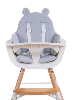 Childhome Coussins Pour Chaise Haute|Evolu Accessoires-Coussin Chaise Haute - Deperlant - Polyester - Gris