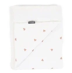 Childhome Couvertures-Couverture De Bébé - 80x100 Cm - Jersey + Mousseline - Heart