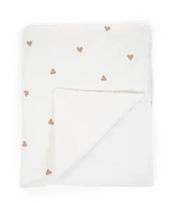 Childhome Couvertures-Couverture De Bébé - 80x100 Cm - Jersey + Mousseline - Heart