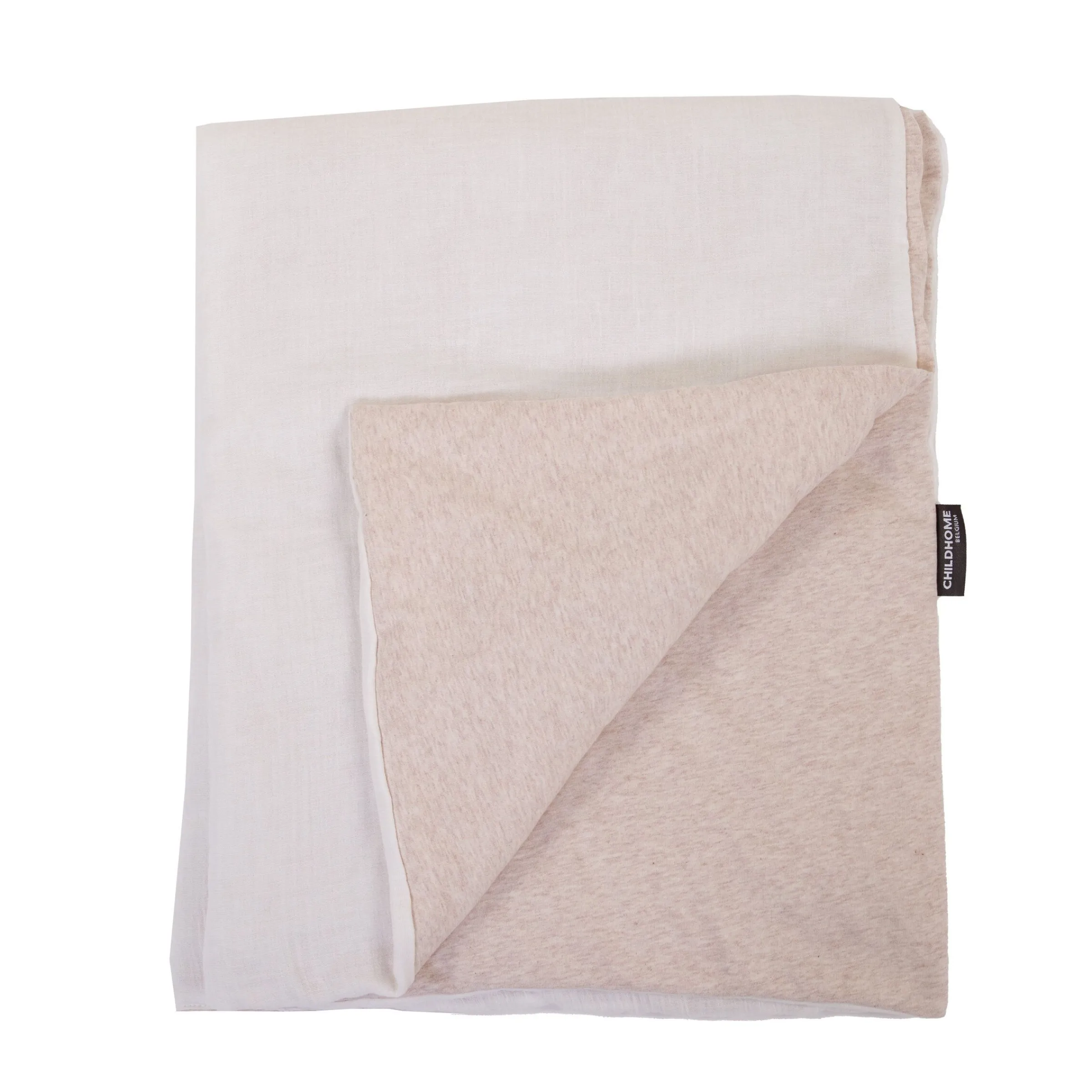 Childhome Couvertures-Couverture De Bébé - 80x100 Cm - Jersey Melange Beige / Musl