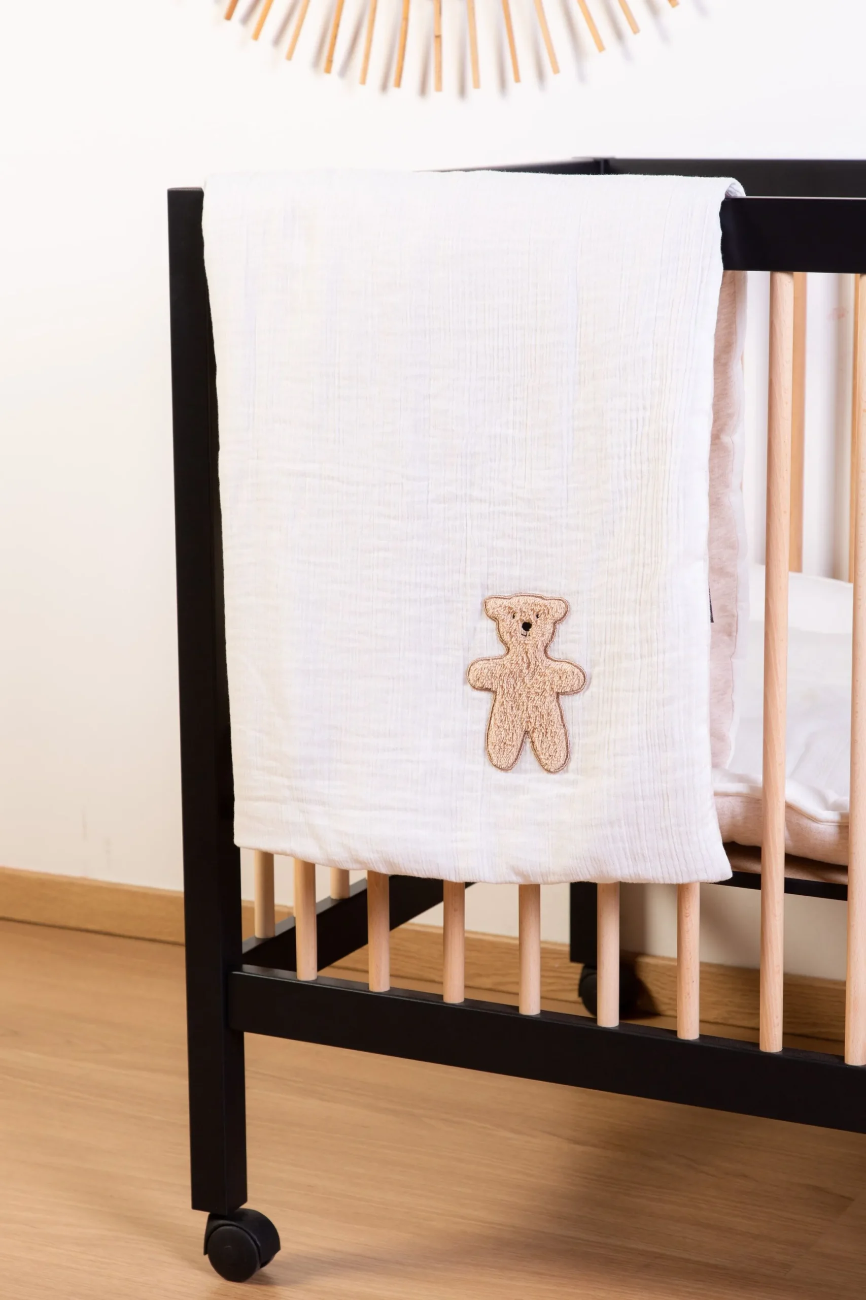 Childhome Couvertures-Couverture De Bébé - 80x100 Cm - Jersey Melange Beige / Musl