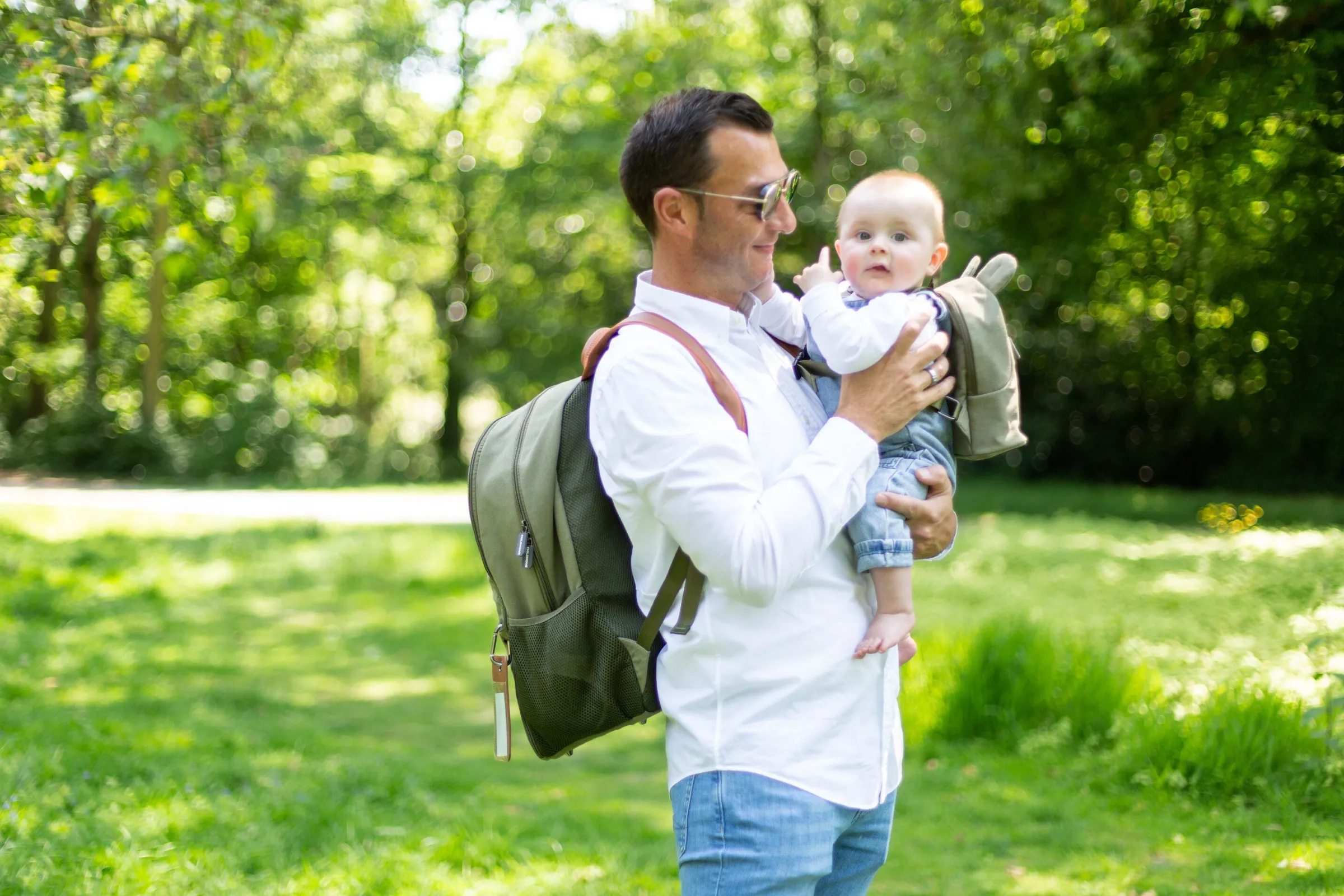 Childhome Daddy Bag|Daddy Bag-Daddy Bag Sac A Dos À Langer - Toile - Kaki
