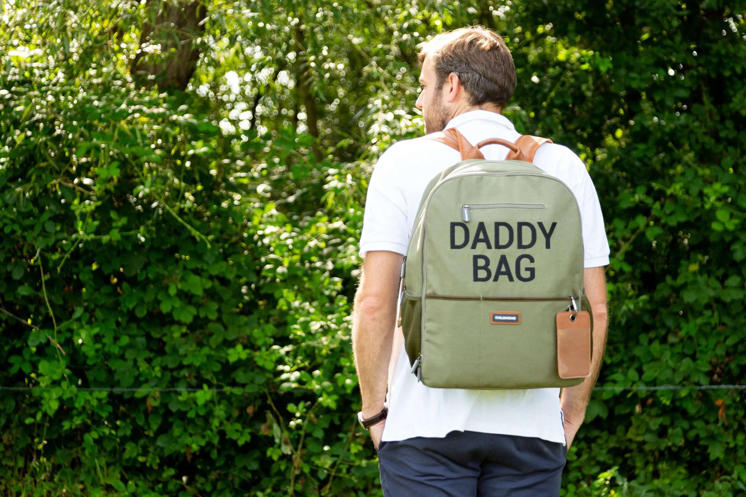 Childhome Daddy Bag|Daddy Bag-Daddy Bag Sac A Dos À Langer - Toile - Kaki