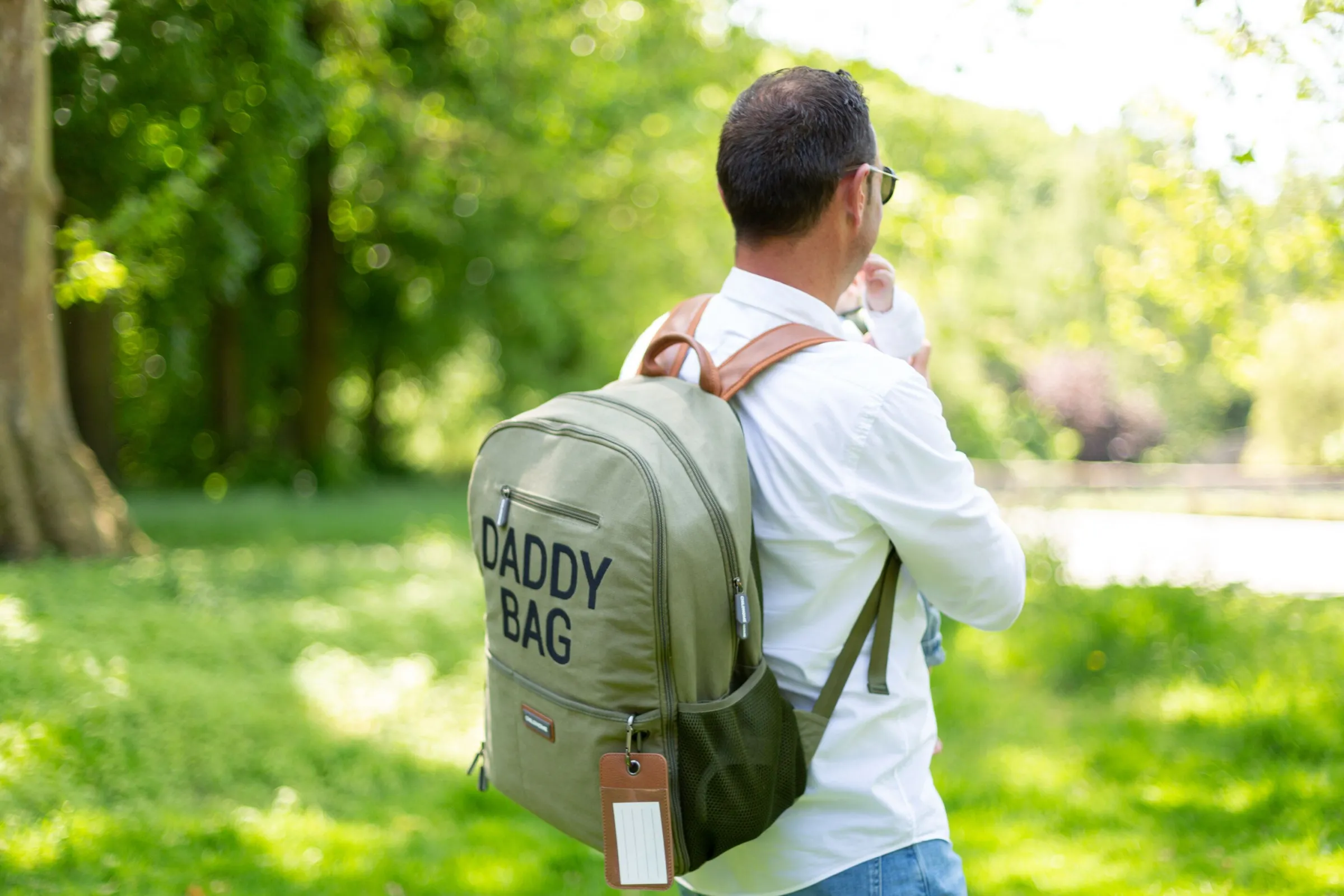 Childhome Daddy Bag|Daddy Bag-Daddy Bag Sac A Dos À Langer - Toile - Kaki