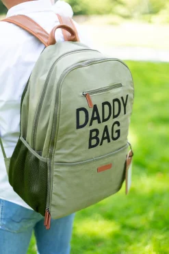 Childhome Daddy Bag|Daddy Bag-Daddy Bag Sac A Dos À Langer - Toile - Kaki