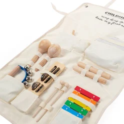 Childhome Jouets-Ensemble de 8 instruments de musique + organisateur