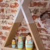 Childhome Étagères Murales|Tipi-Etagère Murale Tipi - Bois - Naturel Blanc