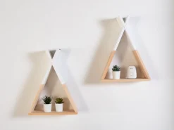 Childhome Étagères Murales|Tipi-Etagère Murale Tipi - Bois - Naturel Blanc