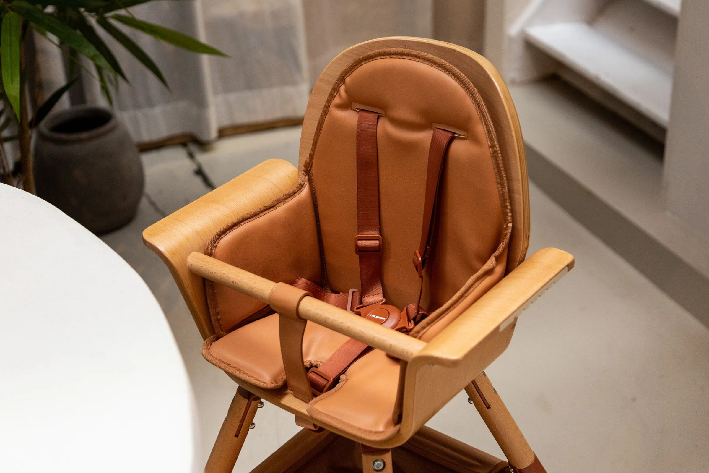 Childhome Coussins Pour Chaise Haute|Evolu Accessoires-Evolu Coussin - Cuir - Nude
