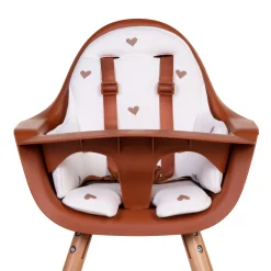 Childhome Coussins Pour Chaise Haute|Evolu Accessoires-Evolu Coussin Pour Chaise Haute - Jersey - Hearts