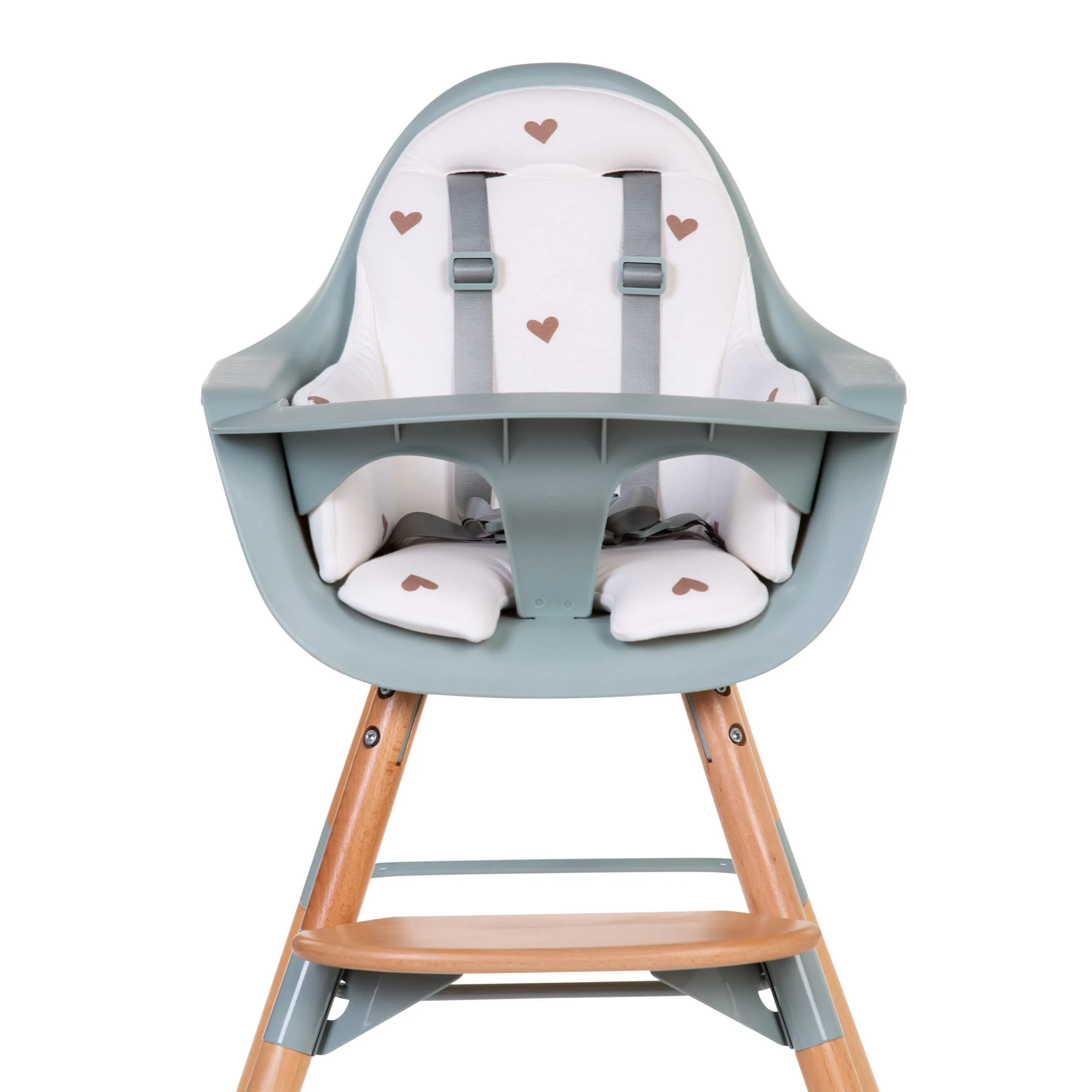 Childhome Coussins Pour Chaise Haute|Evolu Accessoires-Evolu Coussin Pour Chaise Haute - Jersey - Hearts