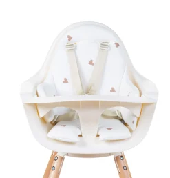 Childhome Coussins Pour Chaise Haute|Evolu Accessoires-Evolu Coussin Pour Chaise Haute - Jersey - Hearts