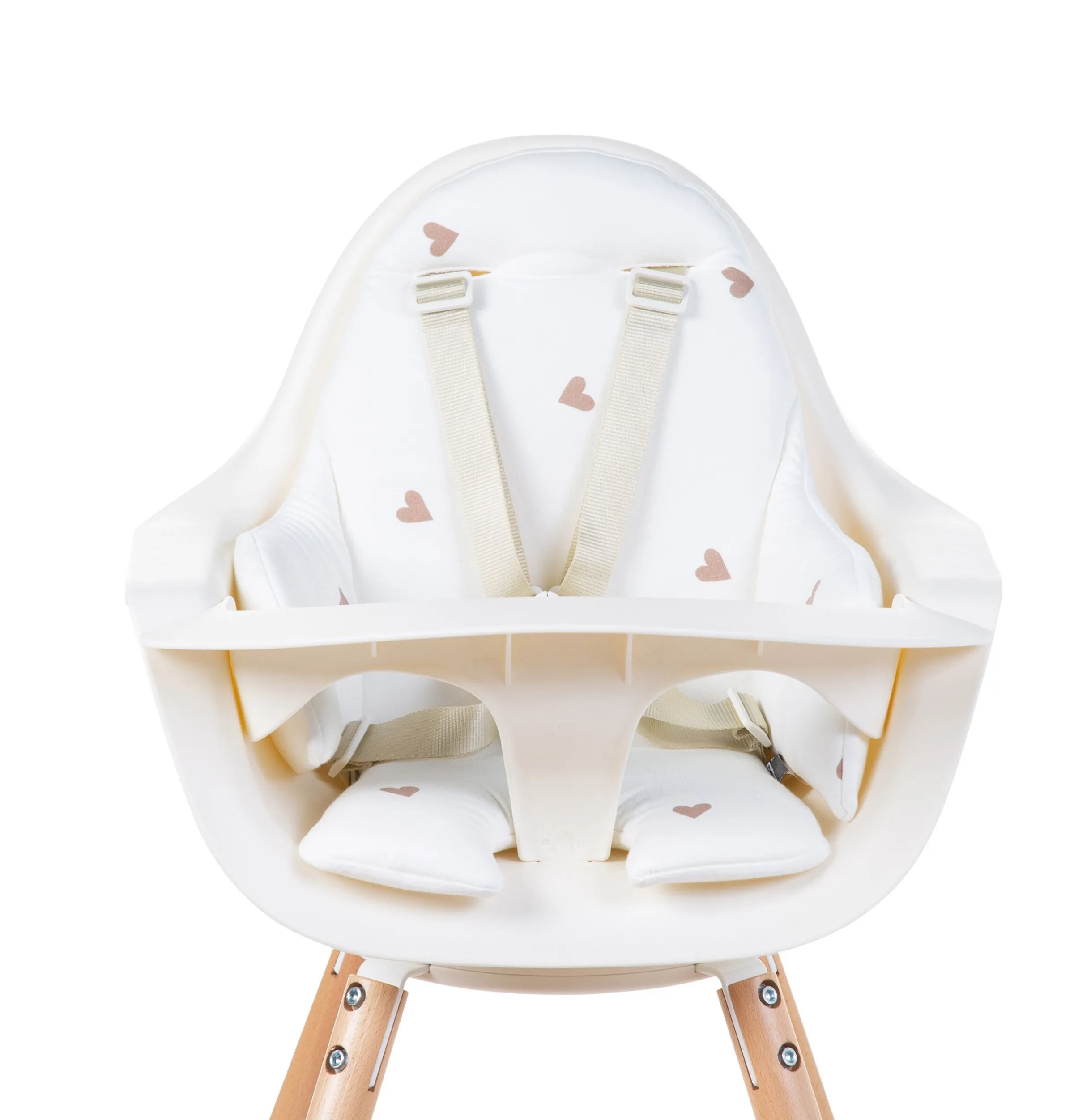 Childhome Coussins Pour Chaise Haute|Evolu Accessoires-Evolu Coussin Pour Chaise Haute - Jersey - Hearts