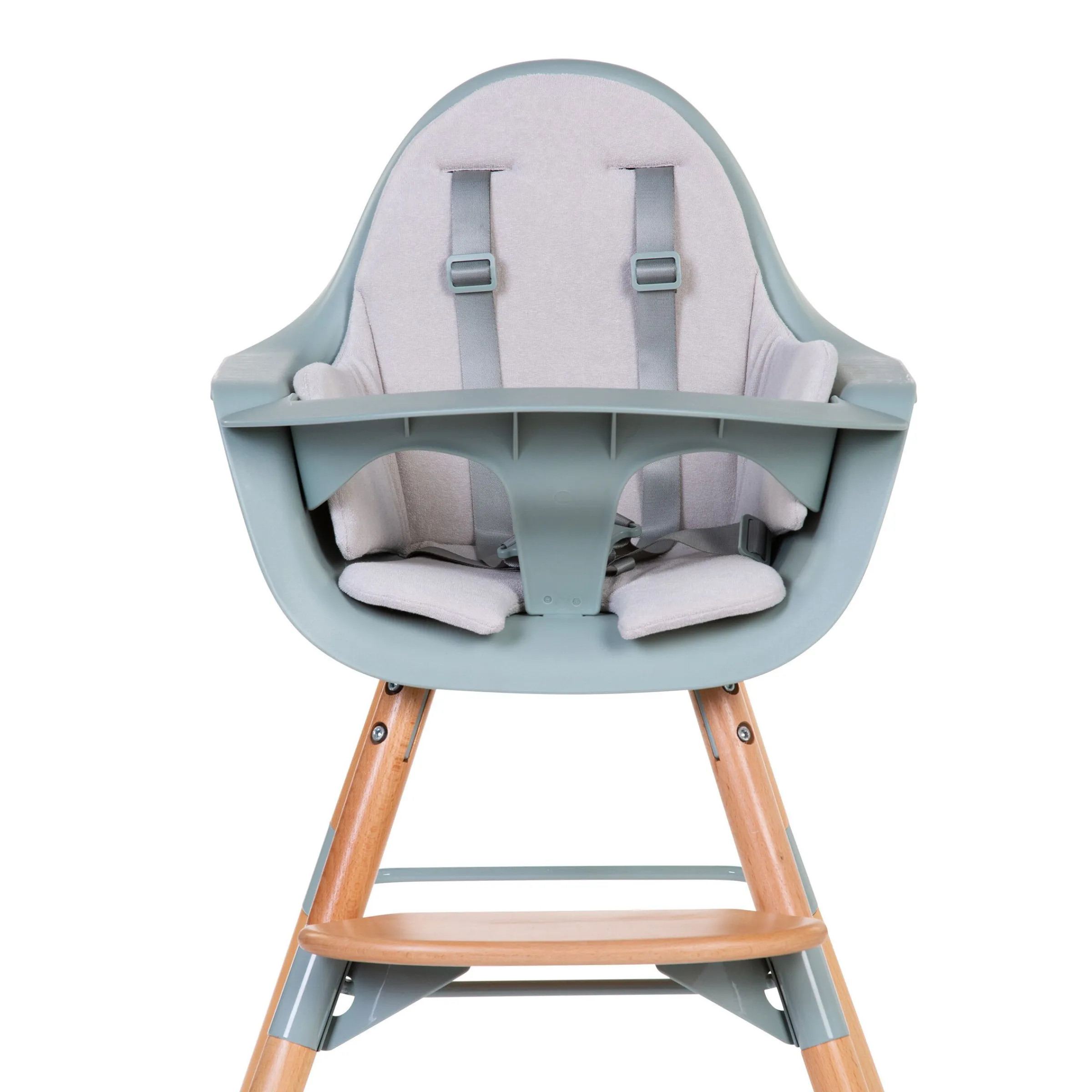 Childhome Coussins Pour Chaise Haute|Evolu Accessoires-Evolu Coussin Pour Chaise Haute - Eponge - Pastel Gris Souri