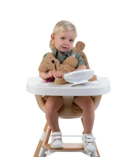 Childhome Evolu Accessoires|Evolu-Evolu Coussin Pour Chaise Haute - Polyester - Teddy Brun