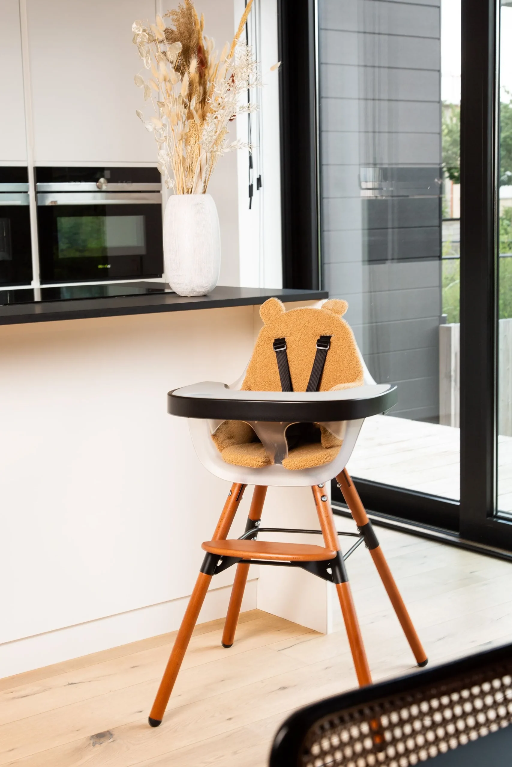 Childhome Evolu Accessoires|Evolu-Evolu Coussin Pour Chaise Haute - Polyester - Teddy Brun