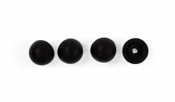 Childhome Pièces De Rechange-Evolu Set De 4 Pieds Caoutchouc - Noir