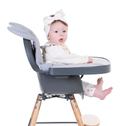 Childhome Evolu Accessoires|Evolu-Evolu Tablette De Chaise - Abs - Anthracite + Napperon En Si