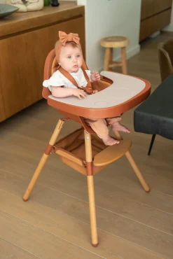 Childhome Evolu Accessoires|Evolu-Evolu Tablette De Chaise - Abs - Rouille + Napperon En Silic
