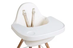 Childhome Evolu Accessoires|Evolu-Evolu Tablette De Chaise - Abs - Blanc + Napperon En Silicon