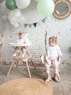 Childhome Evolu Accessoires|Evolu-Evolu Tablette De Chaise - Abs - Blanc + Napperon En Silicon