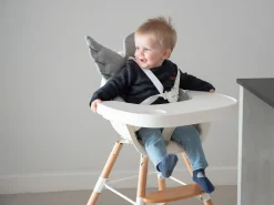Childhome Evolu Accessoires|Evolu-Evolu Tablette De Chaise - Abs - Blanc + Napperon En Silicon