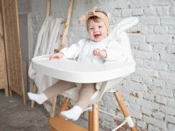 Childhome Evolu Accessoires|Evolu-Evolu Tablette De Chaise - Abs - Blanc + Napperon En Silicon