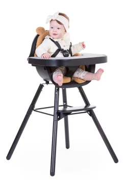Childhome Evolu Accessoires|Evolu-Evolu Tablette De Chaise - Abs - Noir + Napperon En Silicone